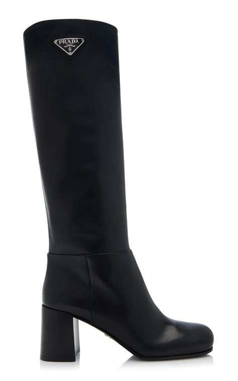 Prada Stivali Leather Knee Boots It 36.5 